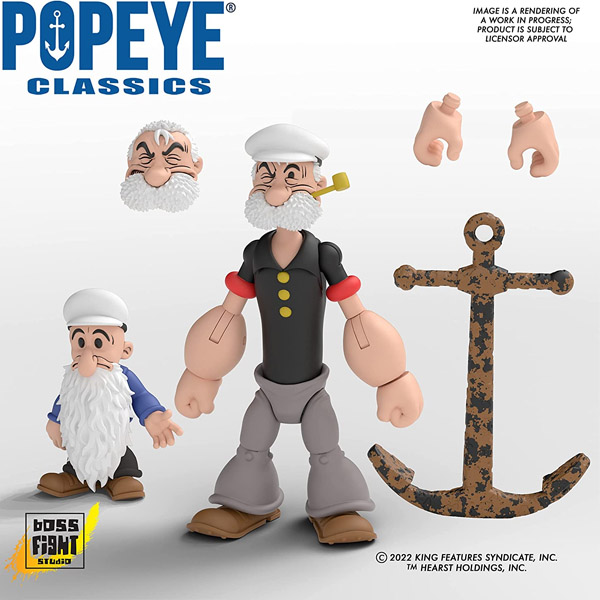 Boss Fight Studio Popeye Classics Poopdeck Pappy and Pooky Jones Figure
